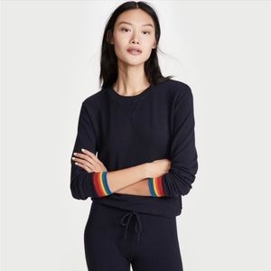 Monroe Rainbow Cuff Sweatshirt in Neptune